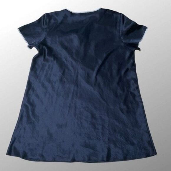 Jones New York Light Satin Midi Slip Dress Women Plus Size 3X Navy Blue - Picture 9 of 10
